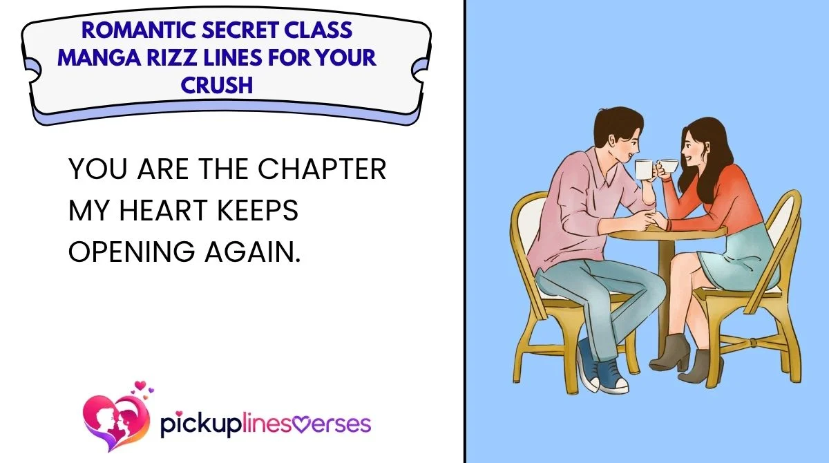 Romantic Secret Class Manga Rizz Lines for Your Crush