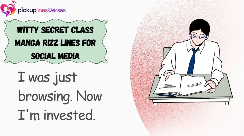 Witty Secret Class Manga Rizz Lines for Social Media