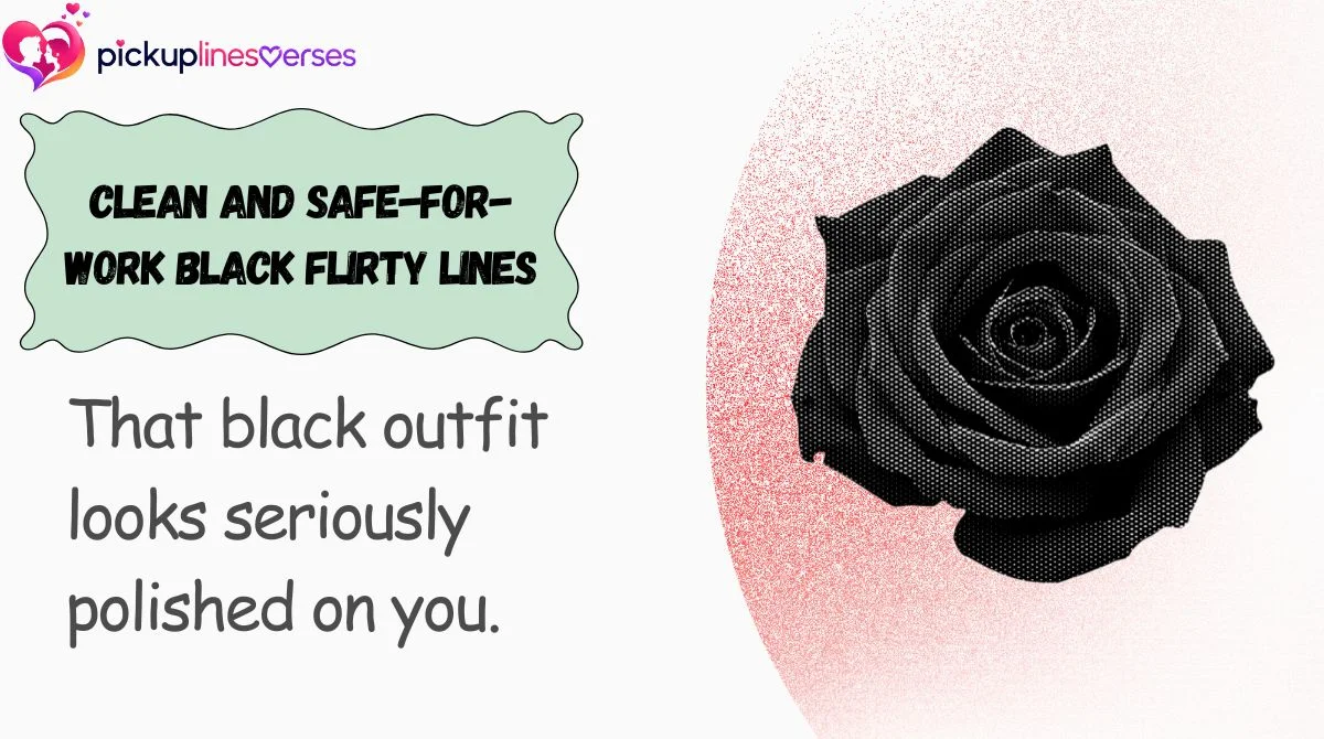 Clean and Safe-for-Work Black Flirty Lines