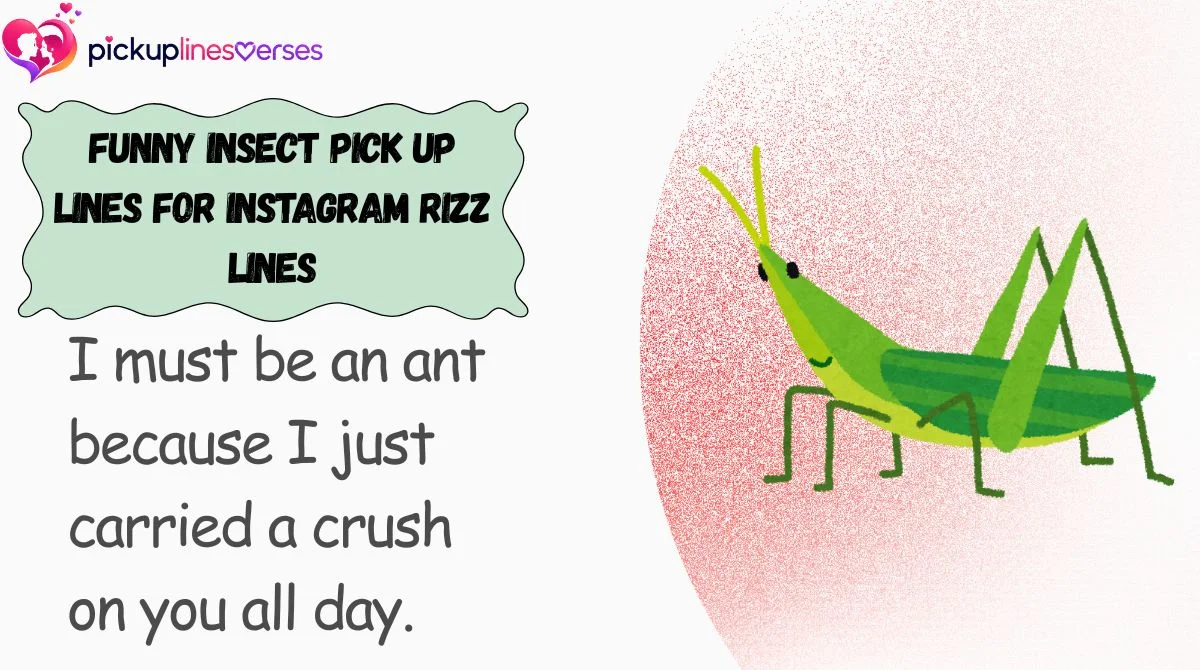 Funny Insect Pick Up Lines for Instagram Rizz Lines